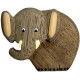 Dvěděti Dřevěná magnetka velká Slon z boku