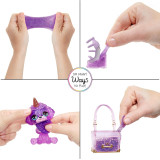 MGA Rainbow High Fashion panenka se slizem a domácím mazlíčkem - Violet Willow