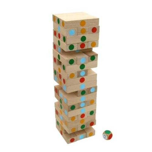 Věž Jenga přírodní s puntíky