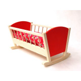 Dřevěná Kolébka pro panenky barevná