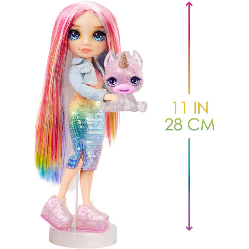 MGA Rainbow High Fashion panenka se slizem a domácím mazlíčkem - Amaya Raine