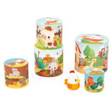 Janod Farm Skladacia pyramída Sliepočka