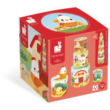 Janod Farm Skladacia pyramída Sliepočka