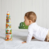 Janod Farm Skladacia pyramída Sliepočka