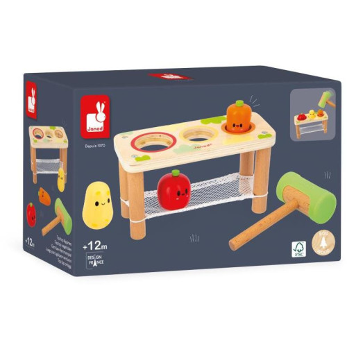 Janod Farm Drevená zatĺkačka zelenina