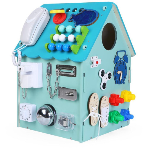 2Kids Toys Activity board Domeček modrý