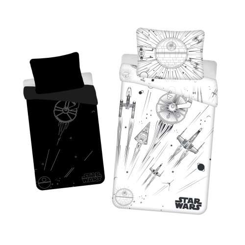 Jerry Fabrics povlečení Star Wars "Death Star" svítící 140x200 70x90