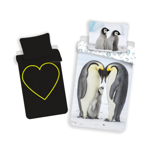 Jerry Fabrics povlečení Tučňáci svíticí140x200 70x90