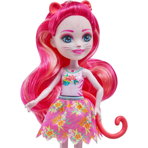 Mattel Enchantimals Sunshine Beach Panenka se zvířátkem Texie Tiger & Sabre