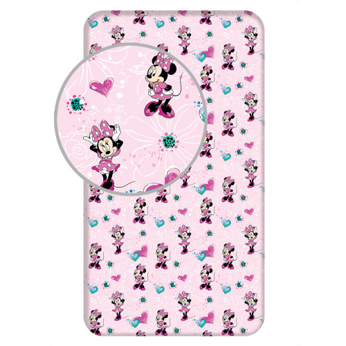 Jerry Fabrics prostěradlo Minnie "Flowers 02" 90 × 200