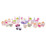 Bigjigs Rail Příslušenství k vláčkodráze pro princezny 28 dílů