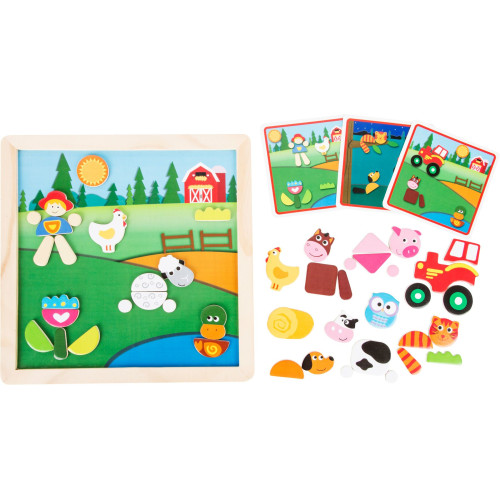 Small Foot Magnetické kreativní puzzle Na statku