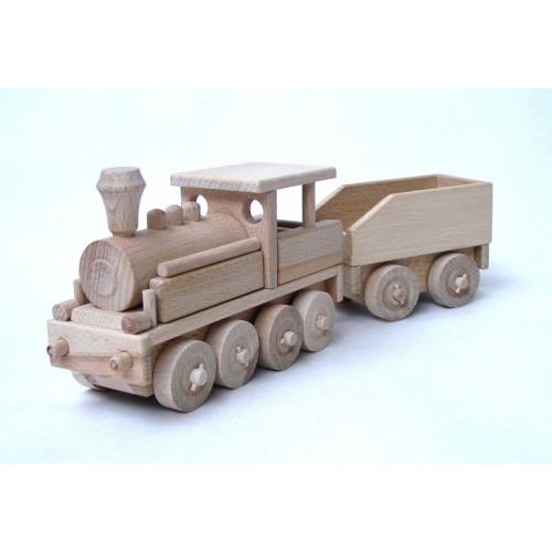 Ceeda Cavity - přírodní dřevěný vláček - Parní lokomotiva