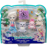 Mattel Enchantimals rodinka - Pristina Polar Bear s medvědí rodinkou - polární medvědi
