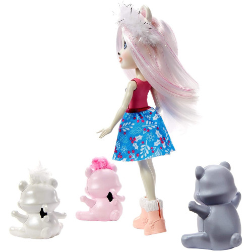 Mattel Enchantimals rodinka - Pristina Polar Bear s medvědí rodinkou - polární medvědi