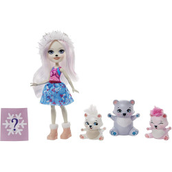 Mattel Enchantimals rodinka - Pristina Polar Bear s medvědí rodinkou - polární medvědi