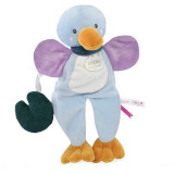 Doudou Dárková sada - plyšová hračka kačenka s listem leknínu 27 cm