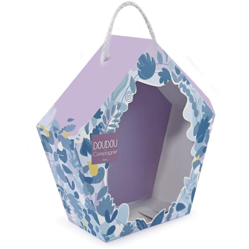 Doudou Dárková sada - hudební plyšová hračka ptáček zelený 23 cm