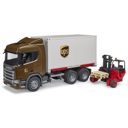 Bruder Logistický vůz Scania UPS s vysokozdvižným vozíkem