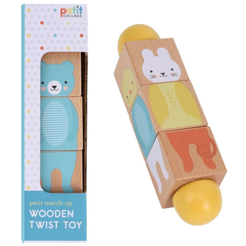 Petit Collage Dřevěná Twist hračka Shoda