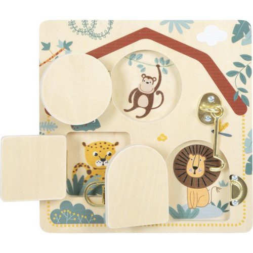 small foot Motorická deska se zámky Safari