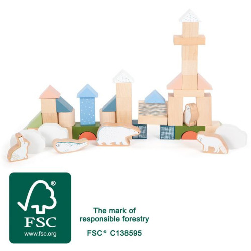 Small Foot Dřevěné kostky "Arctic"