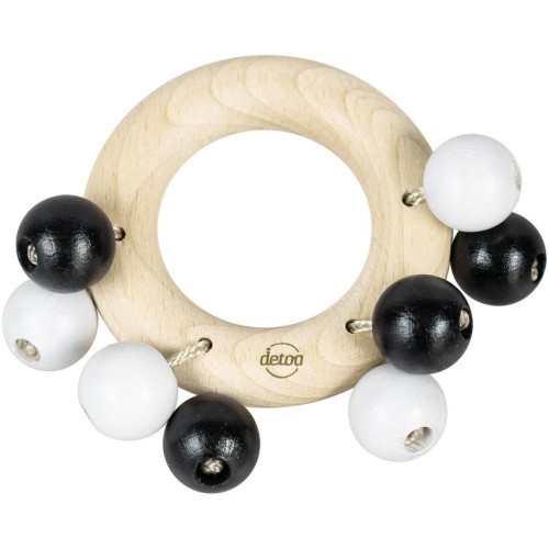 Detoa Kroužek kuličky černá + bílá