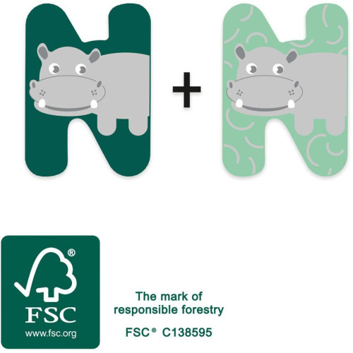 small foot Dřevěné písmeno N