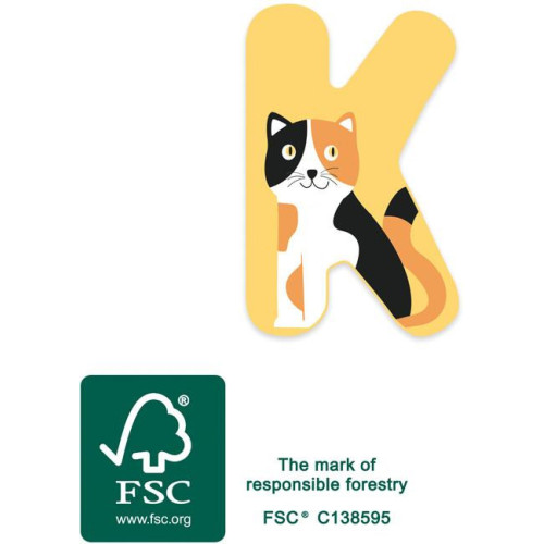 small foot Dřevěné písmeno K