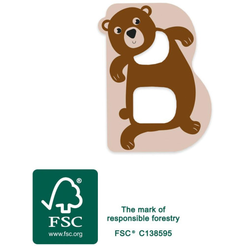 small foot Dřevěné písmeno B