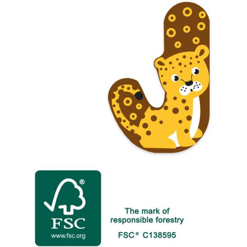 small foot Dřevěné písmeno J