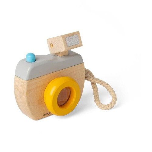 Bigjigs Toys Dřevěný fotoaparát s bleskem