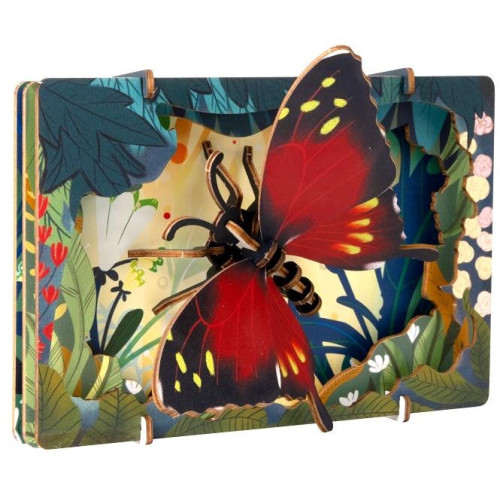 EscapeWelt 3D dřevěné puzzle Motýl