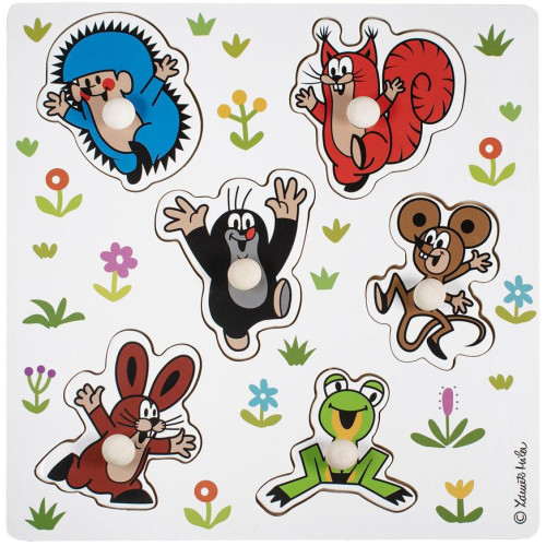 Detoa Dřevěné vkládací puzzle Krteček malé