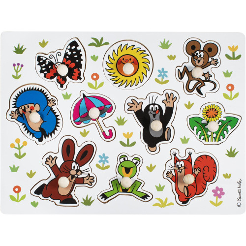 Detoa Dřevěné vkládací puzzle Krteček velké