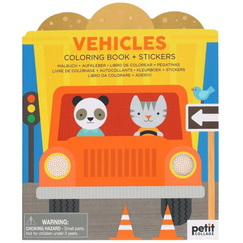 Petit Collage Omalovánka se samolepkami vozidel