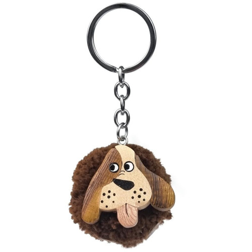 2Kids Toys Dřevěná klíčenka pompon Pes