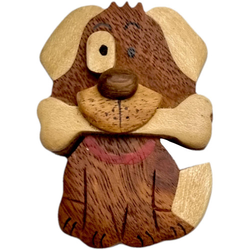 2Kids Toys Dřevěná magnetka velká Pes s kostí