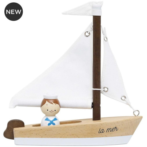 Le Toy Van Dřevěná plachetnice s kapitánem