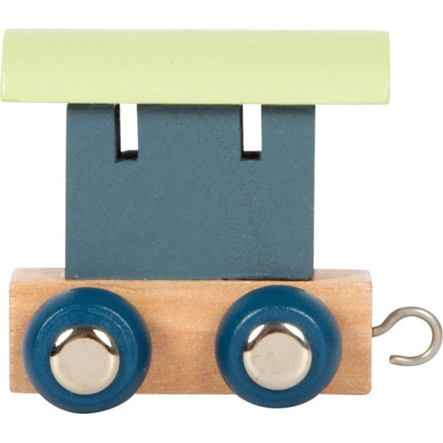 small foot Polární písmenkový vagónek modrý