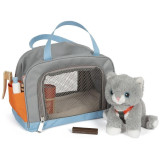 small foot Plyšová kočka s pečovatelskou sadou