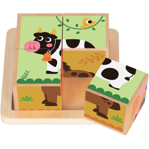 2Kids Toys Dřevěné kostky Farma 2