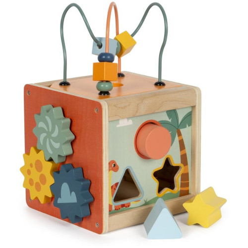 small foot Dřevěná motorická kostka Dino