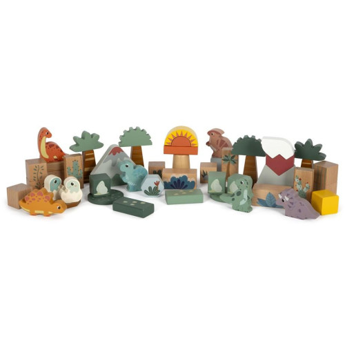 small foot Dřevěné kostky Dino