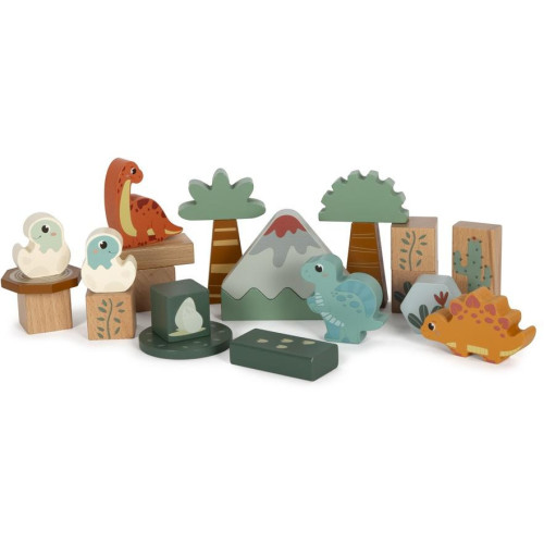 small foot Dřevěné kostky Dino