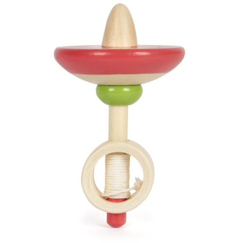 small foot Dřevěná káča s provázkem 1 ks