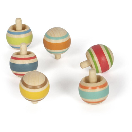 small foot Dřevěná káča s proužky 1 ks