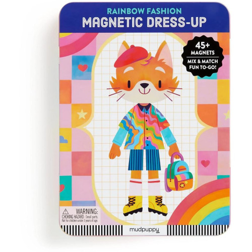 Mudpuppy Magnetická sada Oblékání v barvách duhy