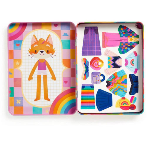 Mudpuppy Magnetická sada Oblékání v barvách duhy