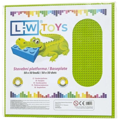 L-W Toys Velká podložka na stavění 50x50 bodů limetková